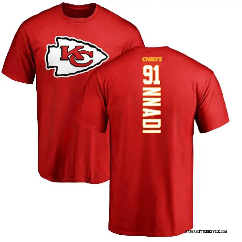 Youth Kansas City Chiefs ＃91 Derrick Nnadi Red Backer T-Shirt